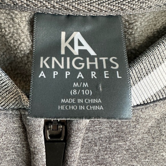 Virginia Tech Varsity Jacket Gray Maroon Size Medium VT Hokies KA Knights - Picture 7 of 8